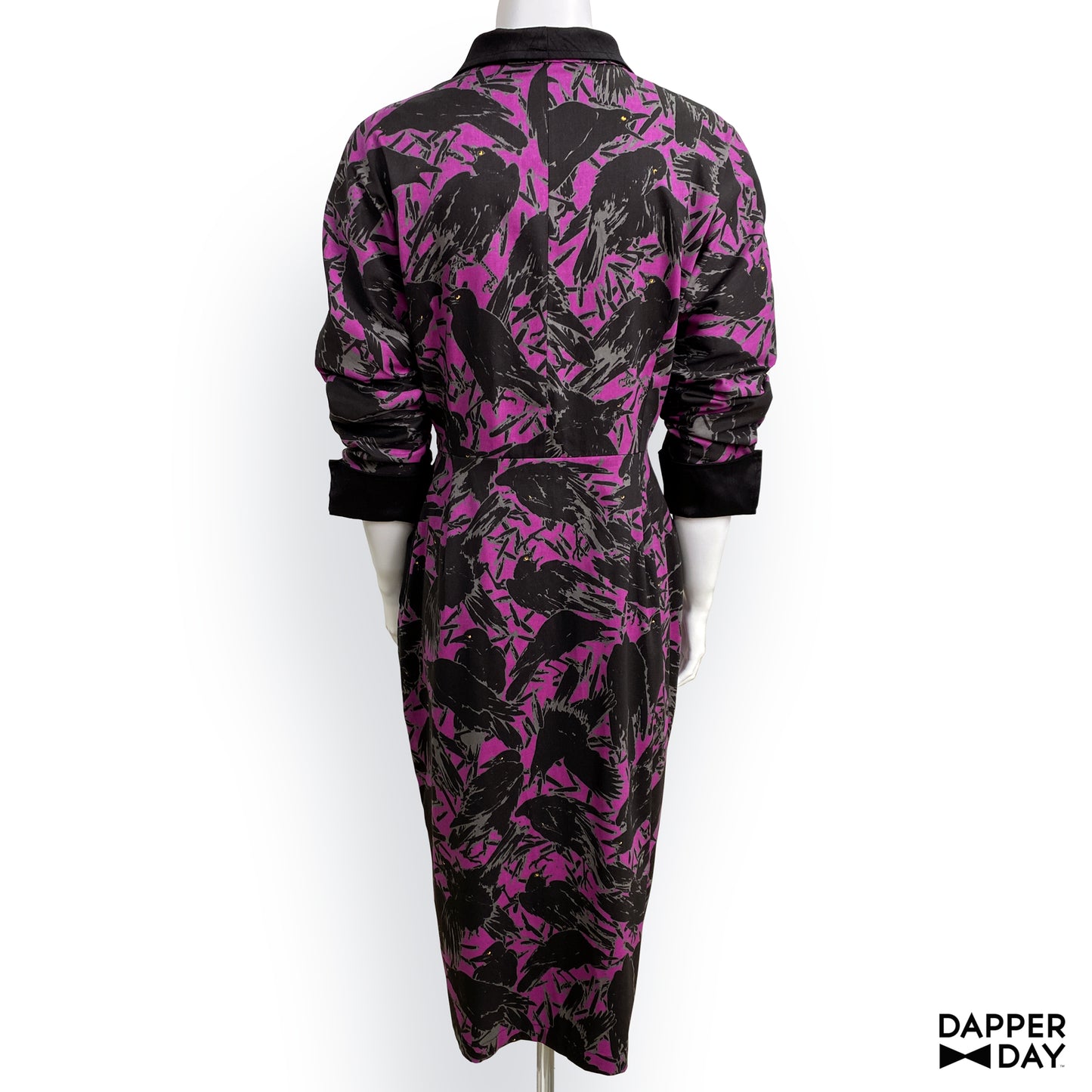 'Kyōsai Crows' Vandra Dress in Cotton - Final Sale