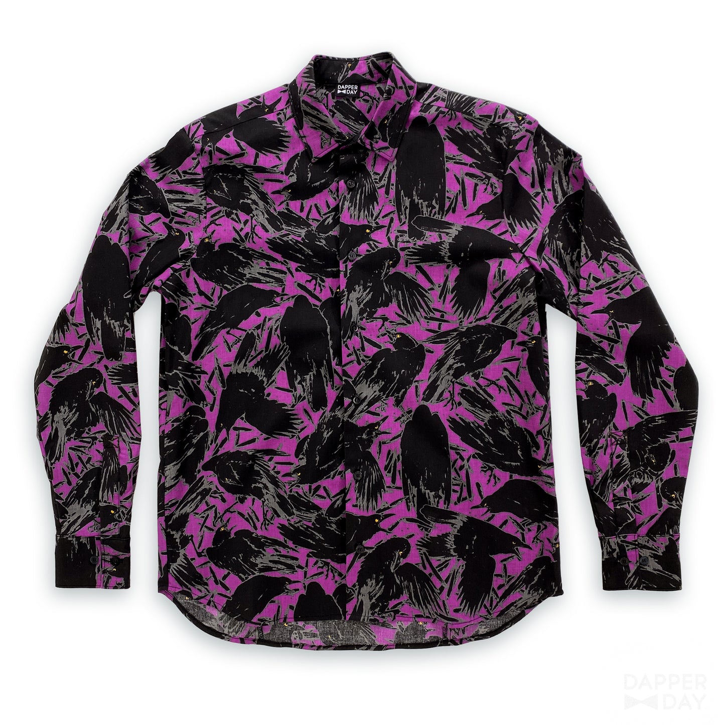 ‘Kyōsai Crows’ Century Shirt in Cotton - Final Sale