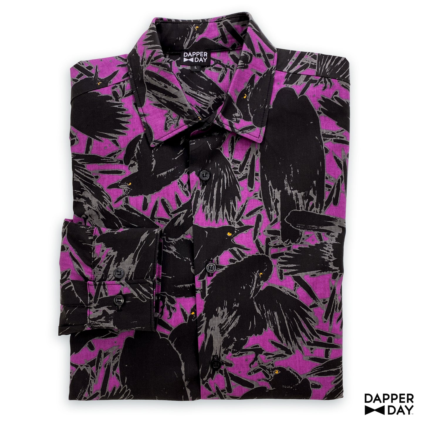 ‘Kyōsai Crows’ Century Shirt in Cotton - Final Sale