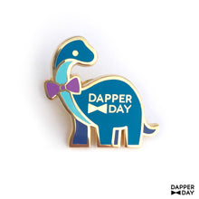 Load image into Gallery viewer, Dapper Dino Pin in Blue
