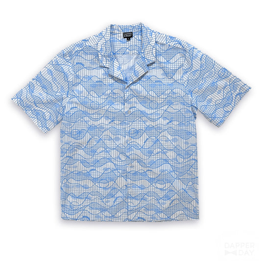 *ONLY 1 SIZE SMALL LEFT* 'Roller Coaster' Cotton Cabana Shirt - Final Sale