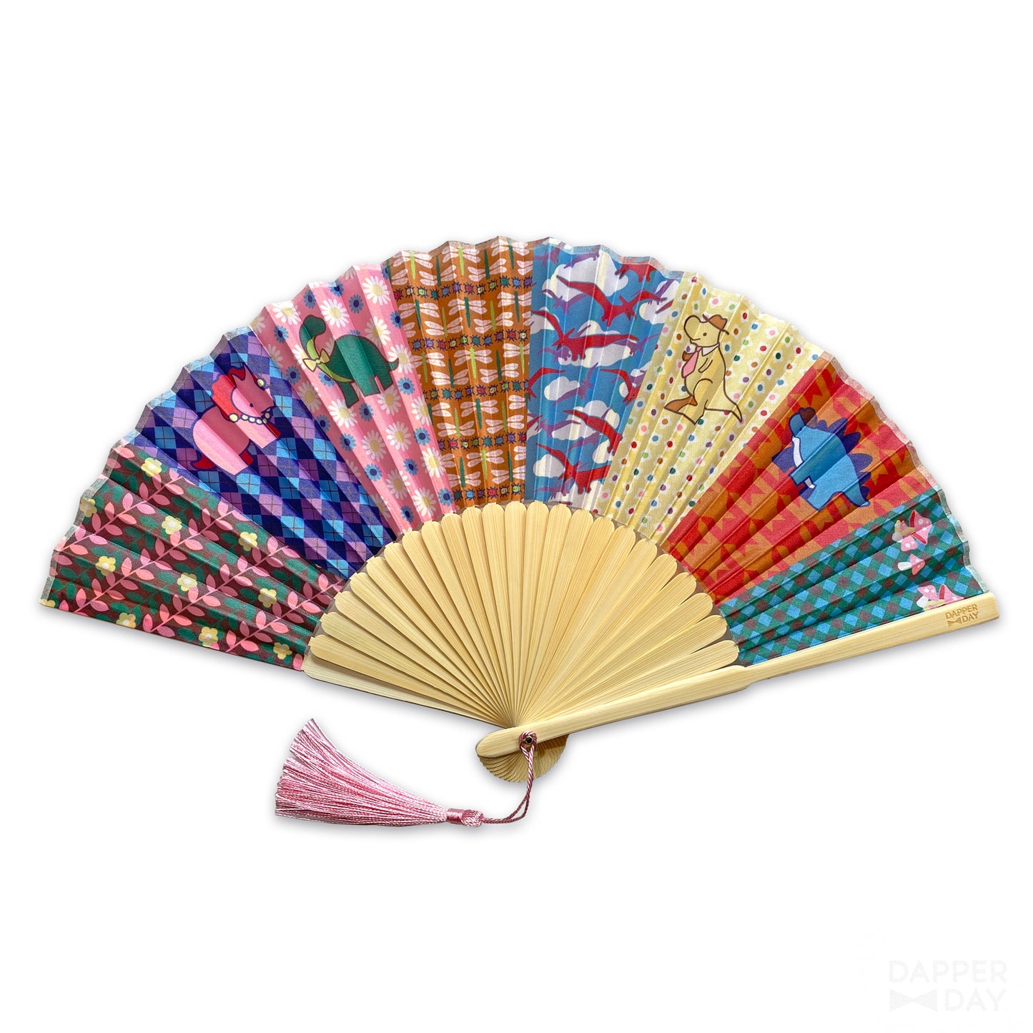 'Prehistoric Patchwork' Fan