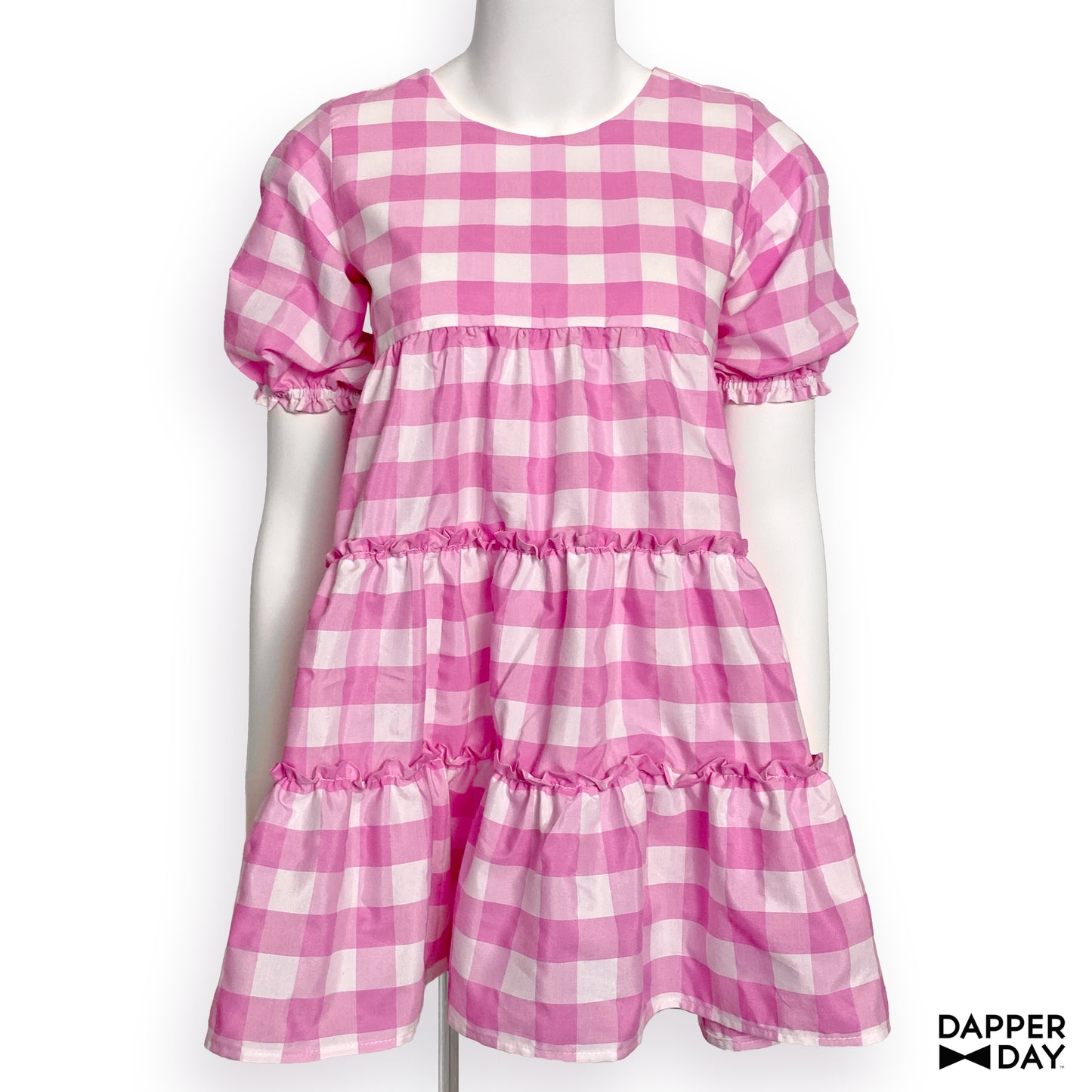 Prairie Mini Dress (Pink Gingham) - Final Sale