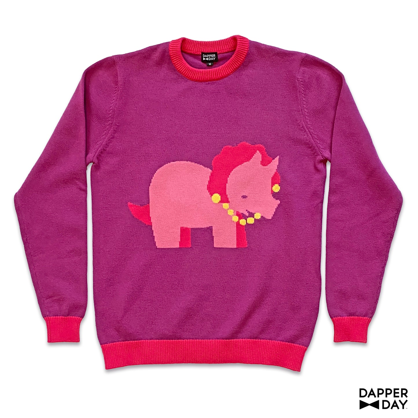 Pink Triceratops Knit Pullover