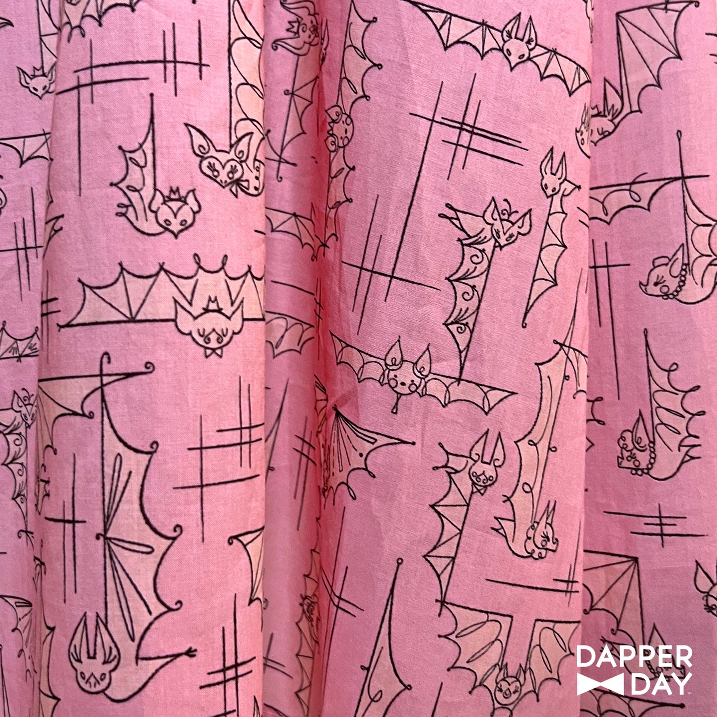 'Blushing Bats' Cotton Fabric