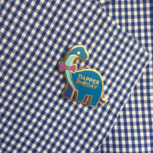 Load image into Gallery viewer, Dapper Dino Pin in Blue
