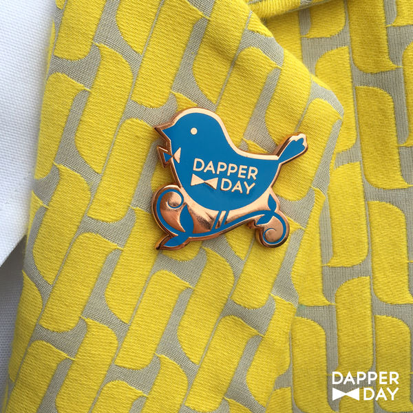 Rose Gold Blue Bird Pin - Final Sale