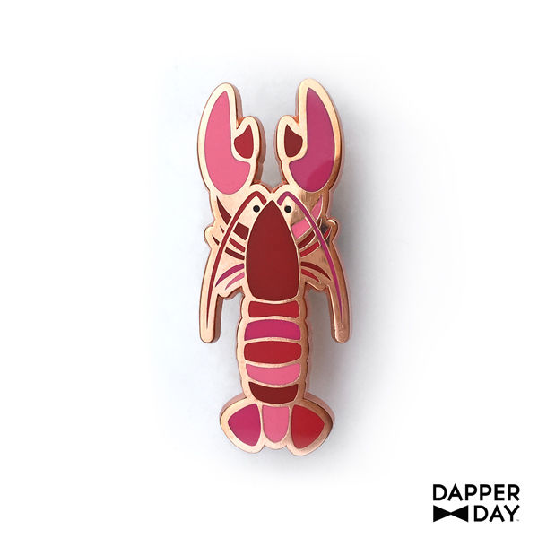 Lounging Lobster Pin