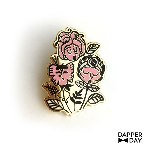 Wonderland Flowers Pin - Final Sale