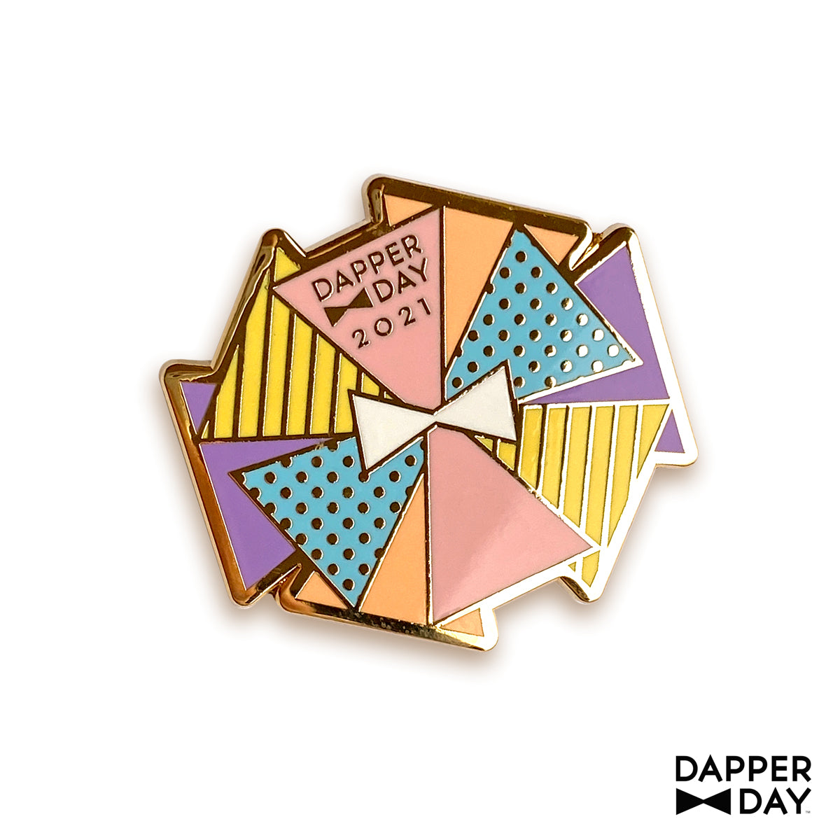DAPPER DAY Bow Tie Flower Lapel Pin, Pastels - Final Sale