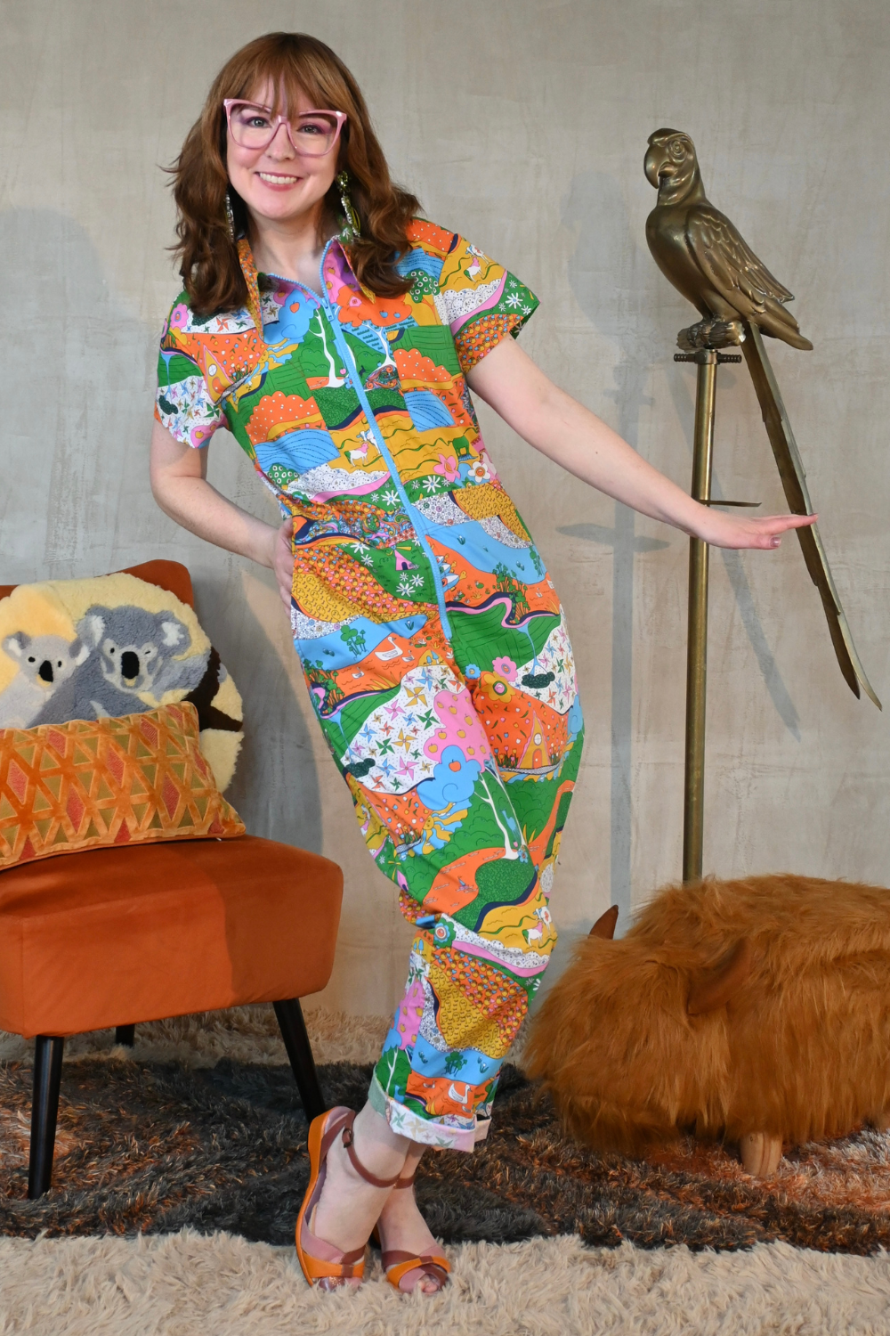 Landscape Jumpsuit in Rainbow Farm- Re-Stocked!