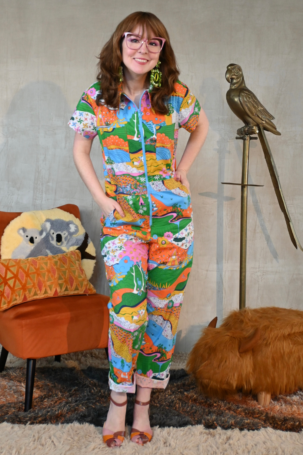 Landscape Jumpsuit in Rainbow Farm- Re-Stocked!