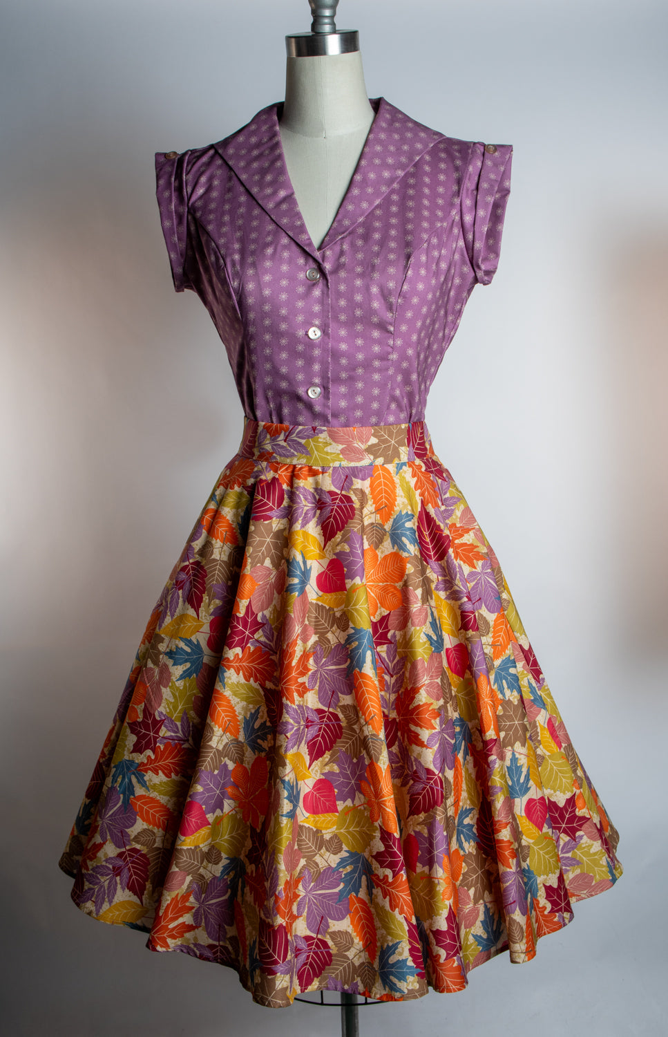 Circle Skirt- Dancing Leaves