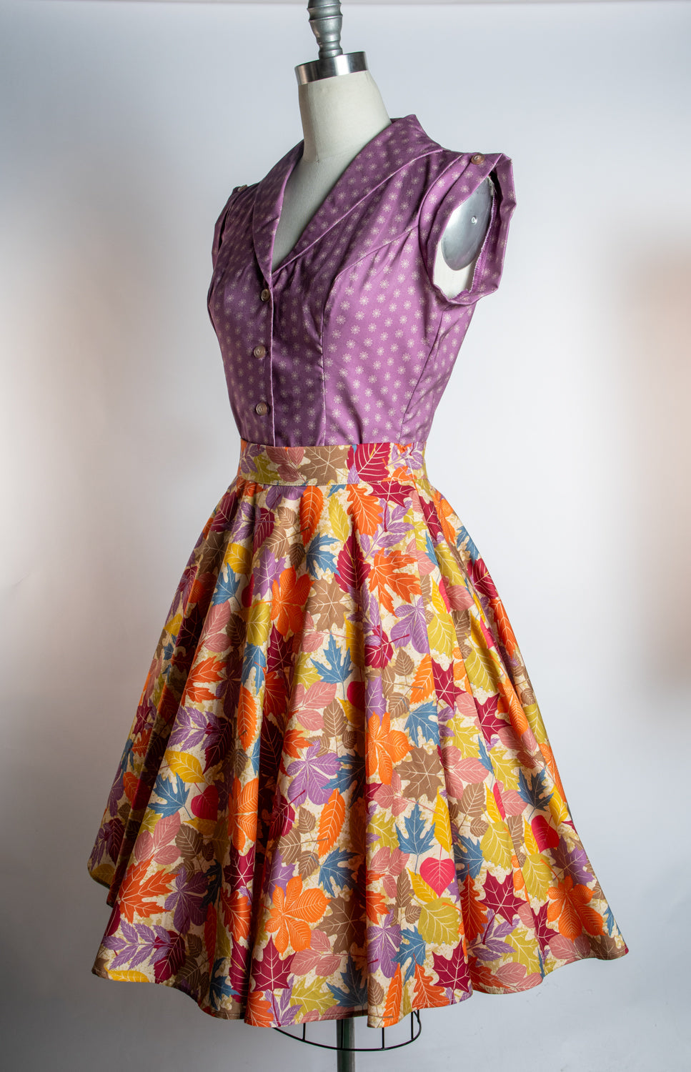 Circle Skirt- Dancing Leaves