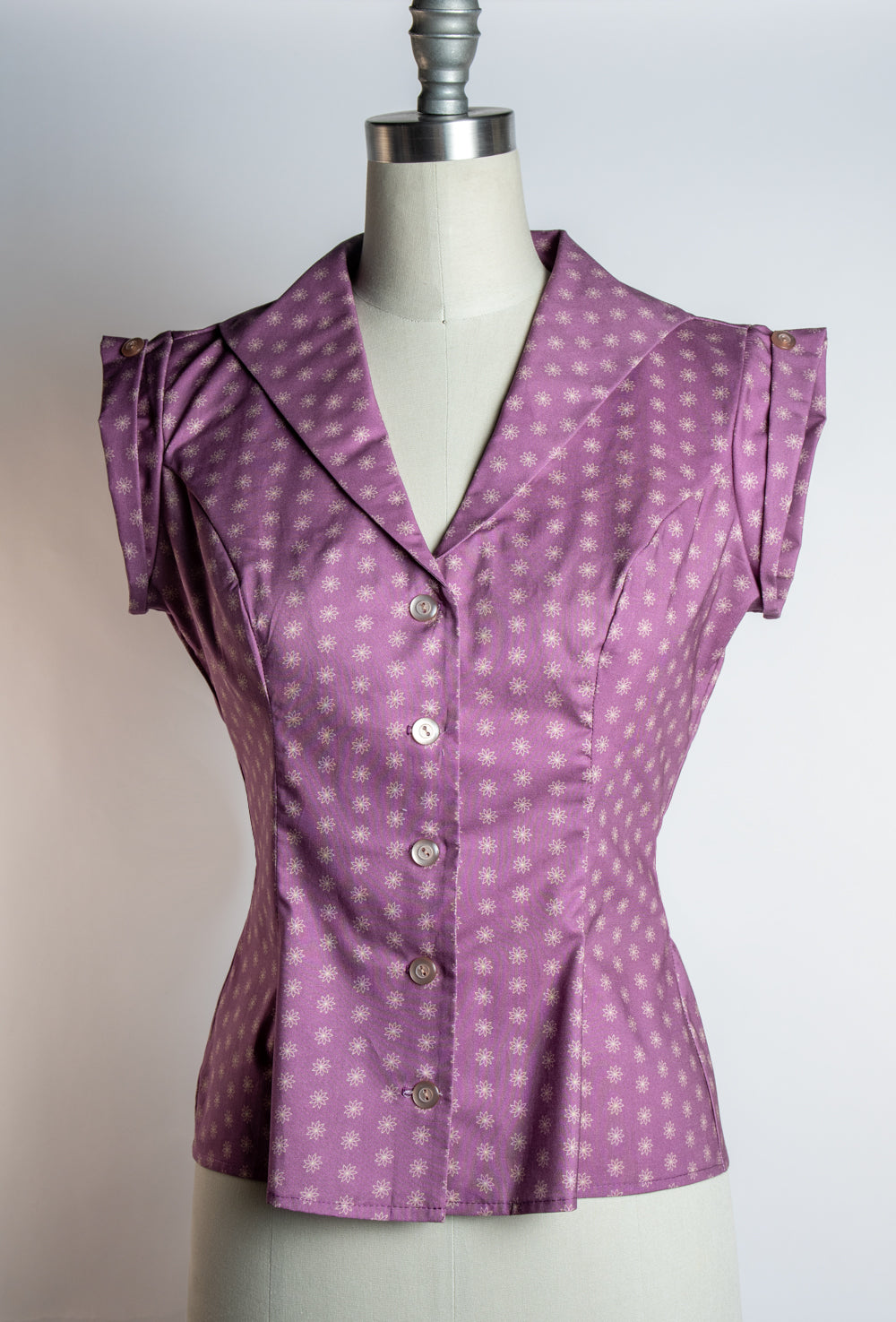 Erika Blouse - Purple Flowers