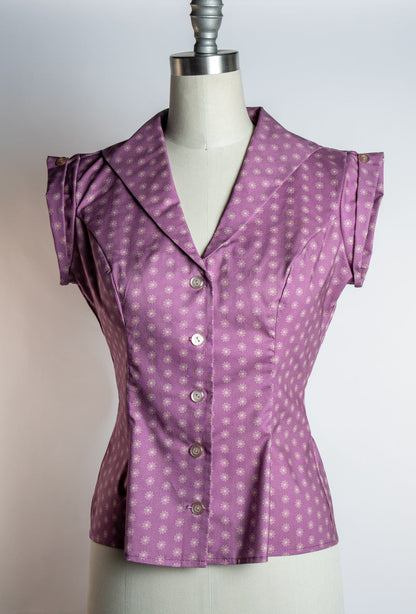 Erika Blouse - Purple Flowers