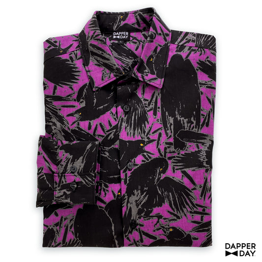 ‘Kyōsai Crows’ Century Shirt in Cotton