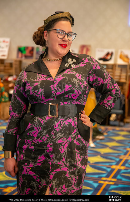 'Kyōsai Crows' Vandra Dress in Cotton - Final Sale