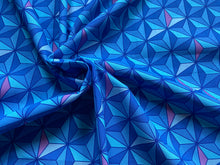 Load image into Gallery viewer, &#39;Sharkstooth&#39; Cotton Fabric (Sapphire)
