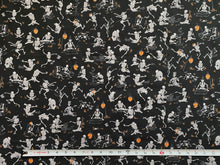 Load image into Gallery viewer, Kyōsai &#39;Skeletons&#39; Cotton Poplin Fabric
