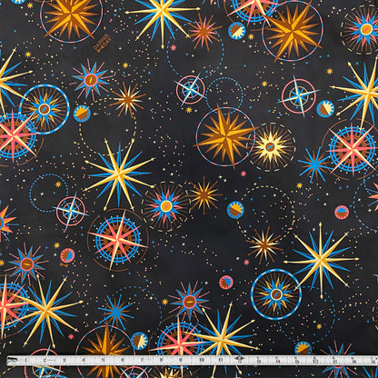 'Celestial Compass' Stretch Cotton Fabric 3 Yards