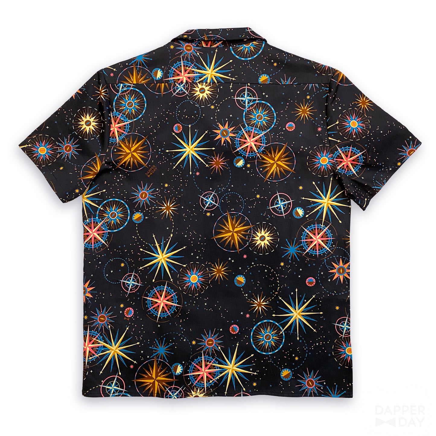 'Celestial Compass' Cabana Shirt in Cotton