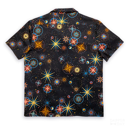 'Celestial Compass' Cabana Shirt in Cotton