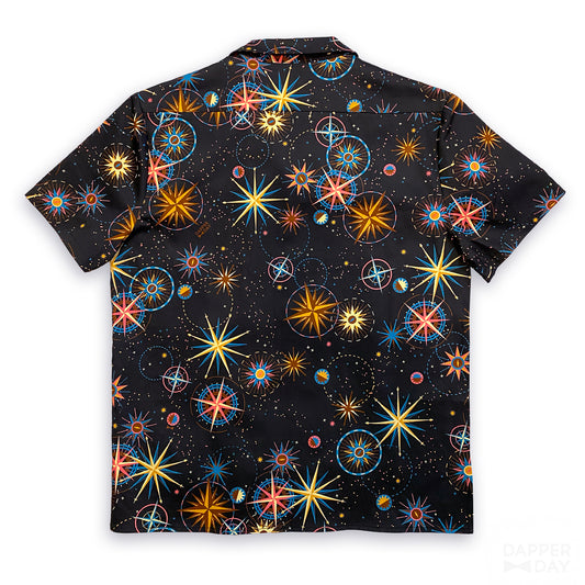 'Celestial Compass' Cabana Shirt in Cotton