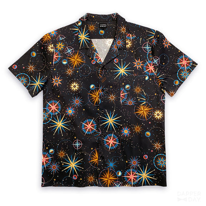 'Celestial Compass' Cabana Shirt in Cotton