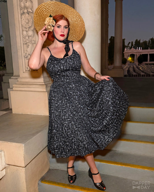 'Bats' Night Out' Party Dress in Cotton - PREORDER Ships Oct 13