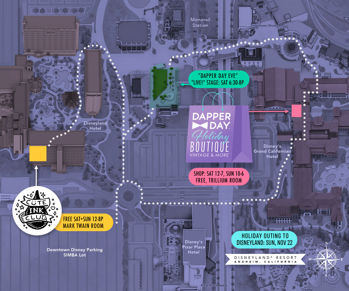 TICKET: Early Bird Entry DAPPER DAY® Boutique at Disney's Grand Californian Hotel, HOLIDAY 2026 Edition