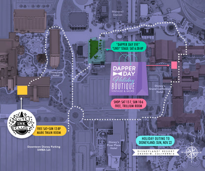 TICKET: Early Bird Entry DAPPER DAY® Boutique at Disney's Grand Californian Hotel, HOLIDAY 2026 Edition