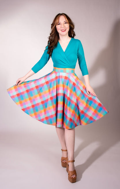 Circle Skirt - Rainbow Sherbet