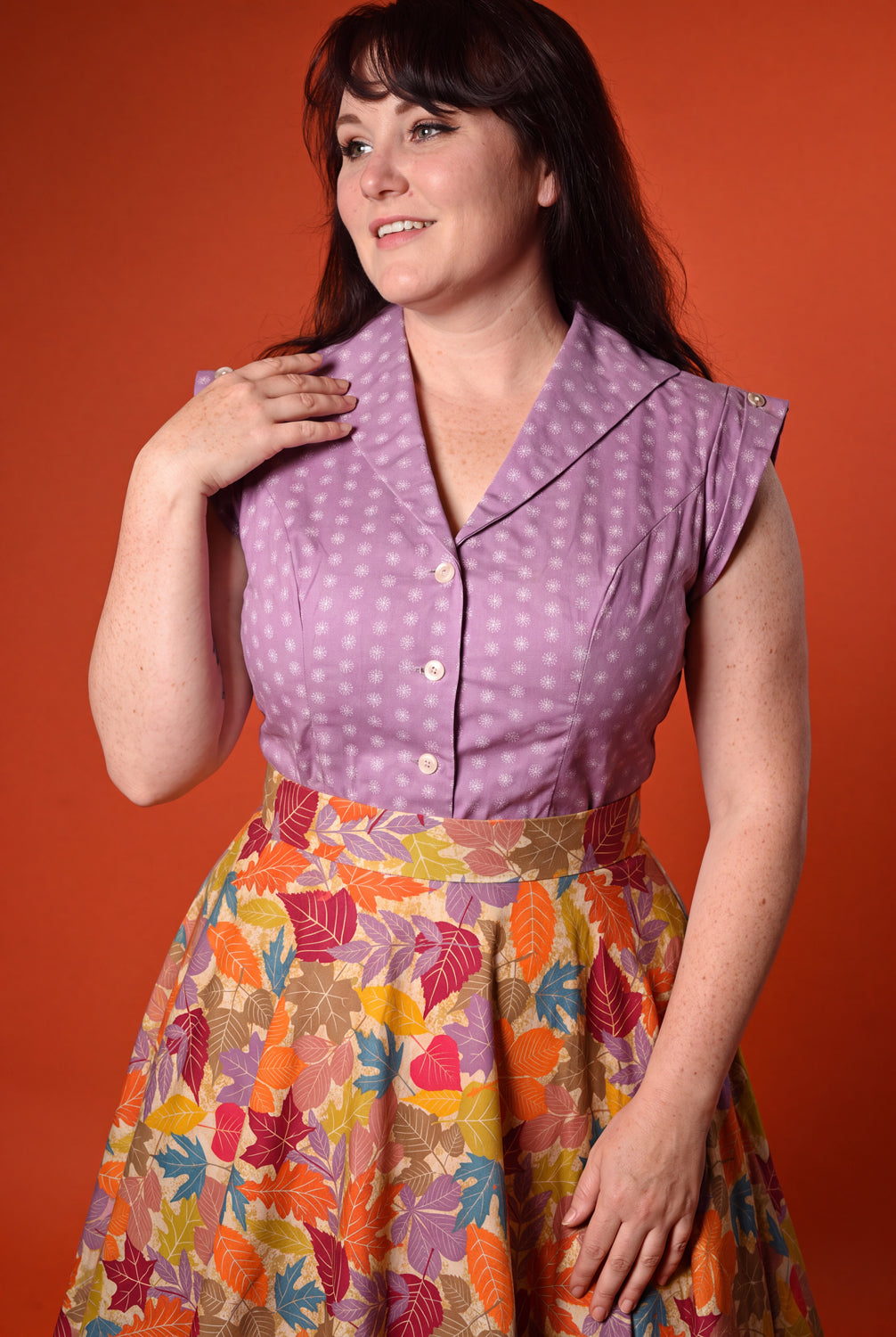 Erika Blouse - Purple Flowers