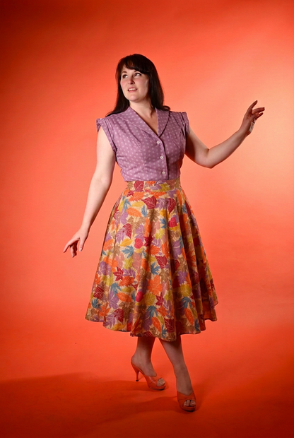 Erika Blouse - Purple Flowers