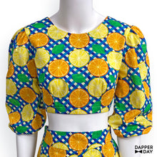 Load image into Gallery viewer, &#39;Citrus Gingham&#39; Playset Top in Cotton
