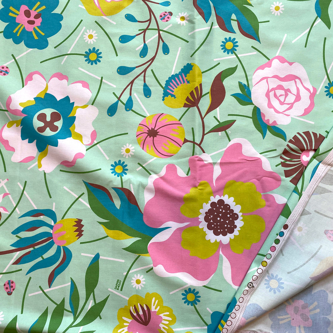 'Garden Party' Cotton Fabric (Mint)