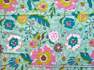 'Garden Party' Cotton Fabric (Mint)