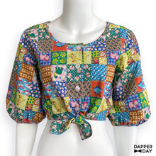 Load image into Gallery viewer, &#39;Prehistoric Patchwork&#39; Meadow Blouse in Cotton
