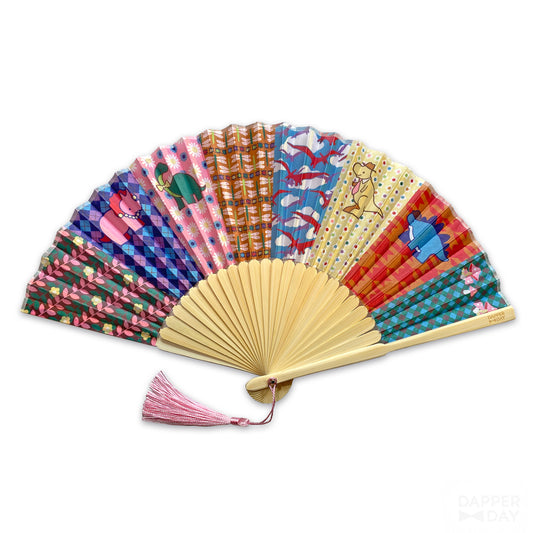 'Prehistoric Patchwork' Fan