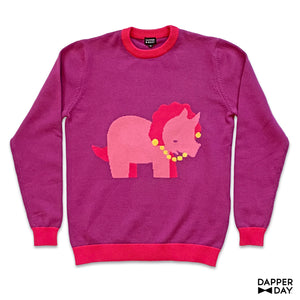Pink Triceratops Knit