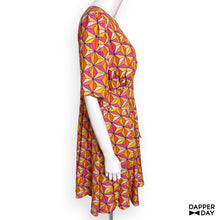 Load image into Gallery viewer, &#39;Sharkstooth&#39; Rayon Judi Dress (Tangerine)
