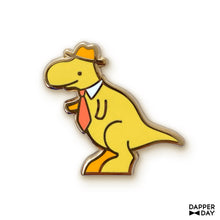 Load image into Gallery viewer, Dapper T-rex Pin in Yellow

