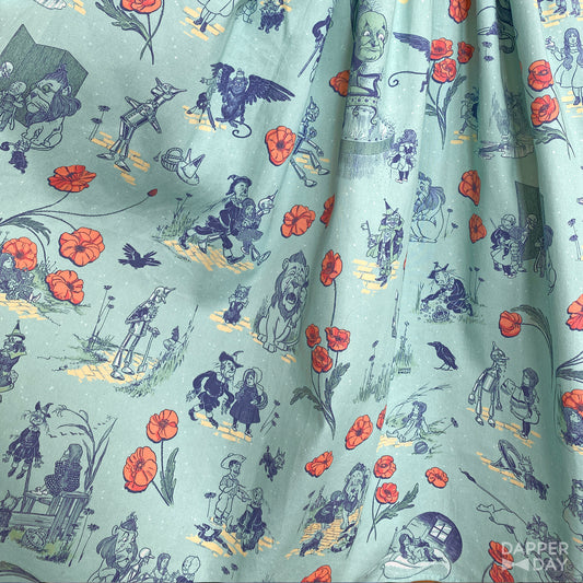 “Land of Oz” Sophia Dress in Cotton (Aqua)