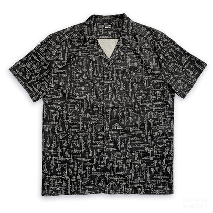 'Bats' Night Out' Cabana Shirt in Cotton - PREORDER Ships Oct 13