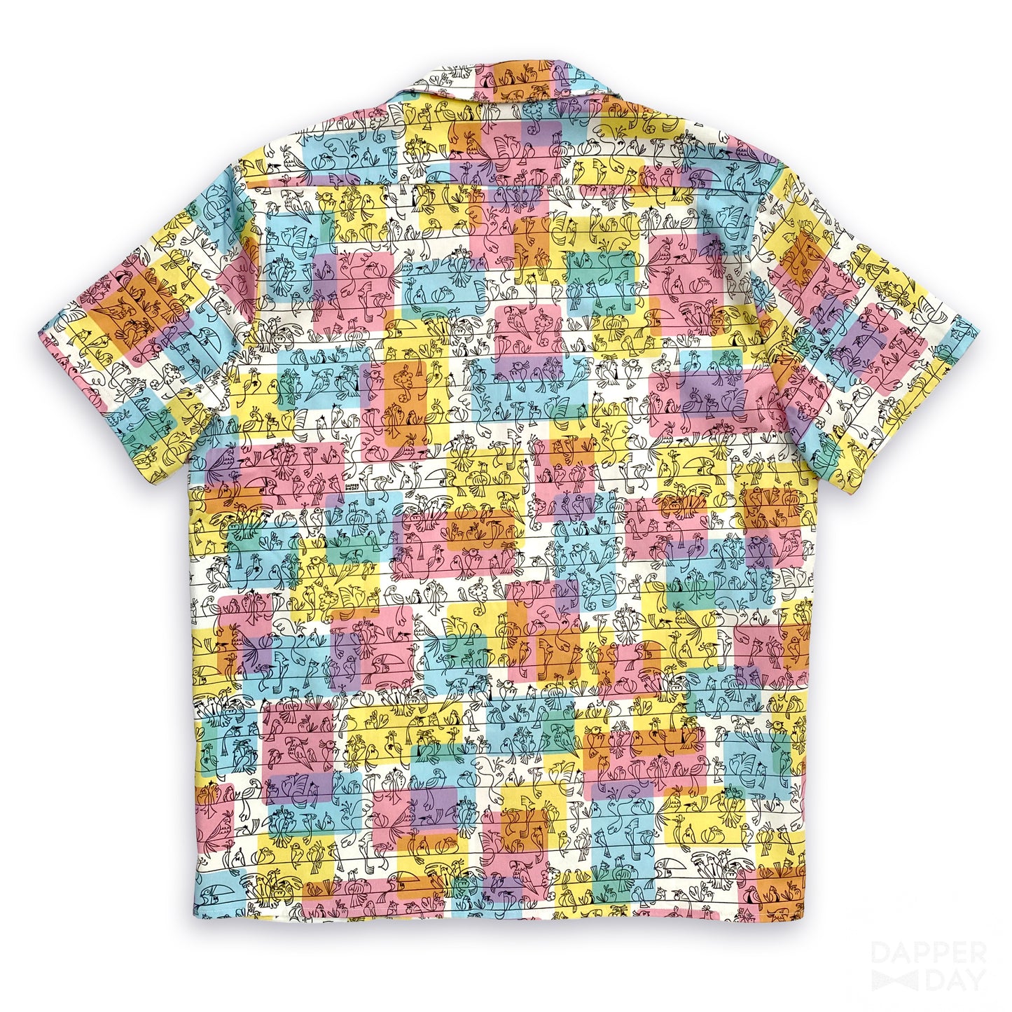'Birds of a Feather' Cabana Shirt in Cotton