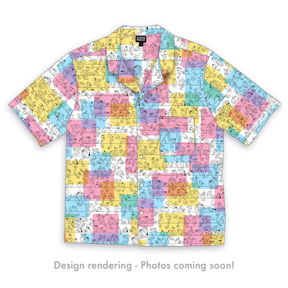 'Birds of a Feather' Cabana Shirt in Cotton
