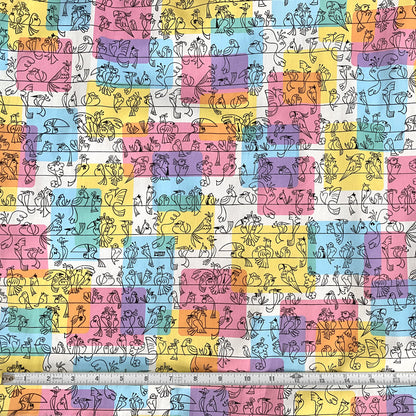 'Birds of a Feather' Stretch Cotton Fabric 3 Yards