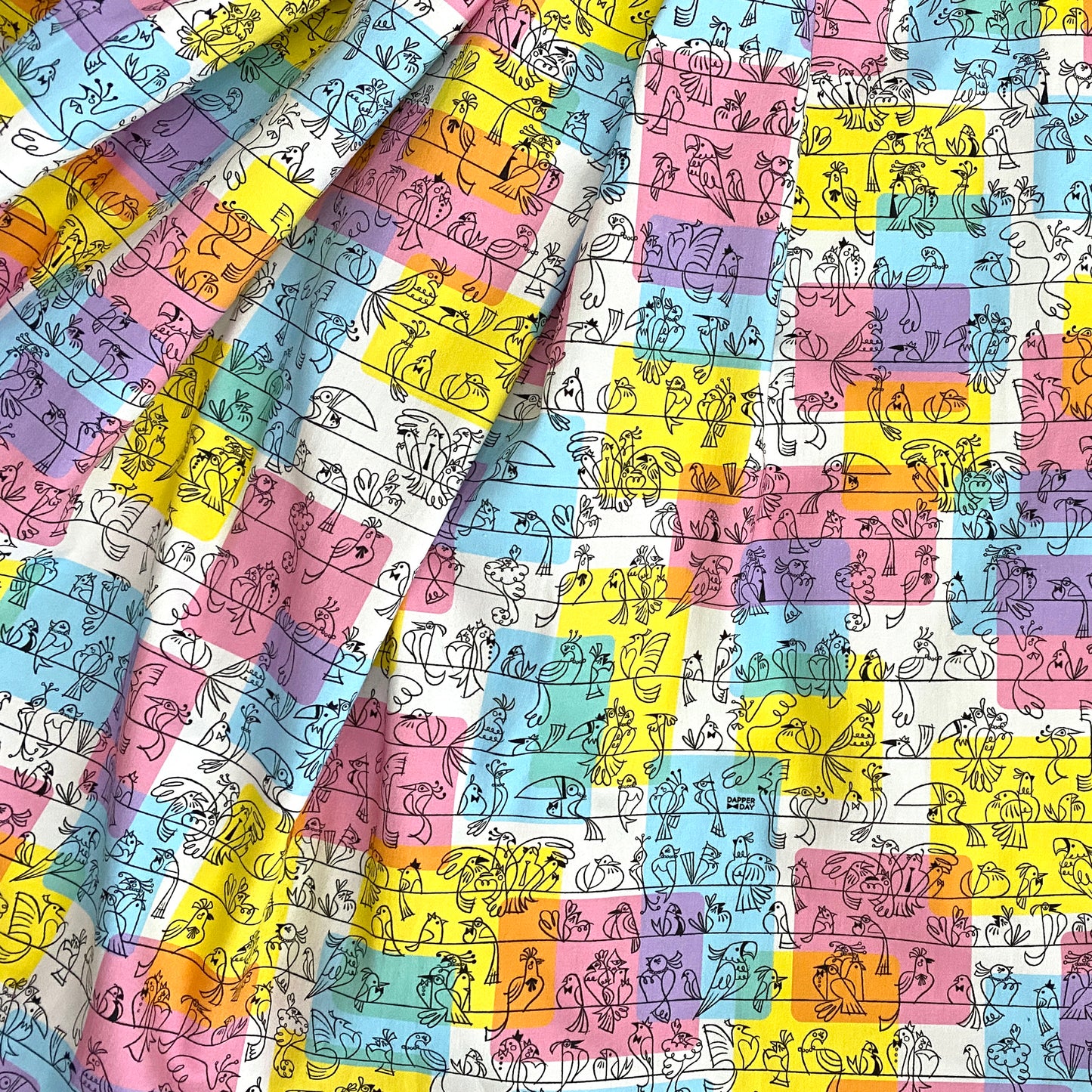 'Birds of a Feather' Cabana Shirt in Cotton