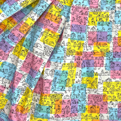 'Birds of a Feather' Cabana Shirt in Cotton